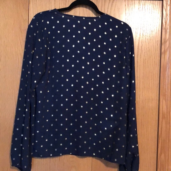 NWT Stitch Fix Kaileigh Navy Blouse Size Medium - Picture 3 of 4